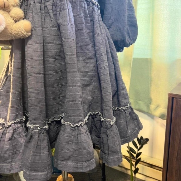 Free People Smocked Babydoll Dress Size Small Cottage Boho‎ Fairy - Picture 4 of 8